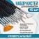 A set of brushes for building and design of nails, 15 pcs, 19 cm, black color