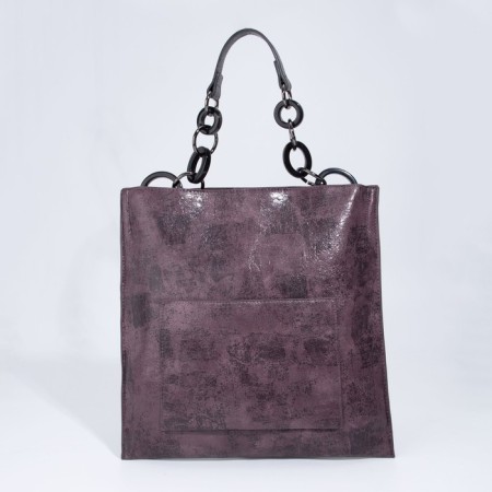 Luggage bag, external pocket, long belt, purple color