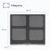 Hon surface Delvento V60i74S110, induction, 4 burners, sensor, gray-black
