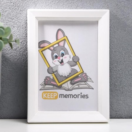 Photo frame plastic L-5 10x15 cm, white