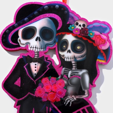 Decorative luminous jewelry (suspension) "Happy couple" 36.5x24 cm-3