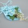Decorative bouquet "rose" 5x9 cm, turquoise