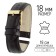 Watch strap, male, 18mm, harness 85 mm, larynx 125 mm, genuine leather, elongated