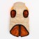 Lightning dog jacket, size 16 (DS 36 cm, OG 46 cm, Osh 35 cm), beige with orange