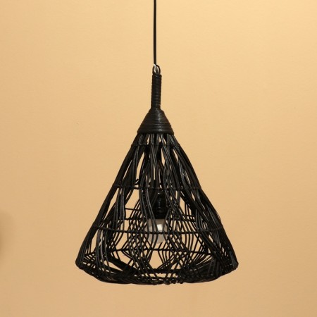 Lamp ceiling from Rotan "Salamet" 1x120W, E27, 30x30x40 cm, black-2