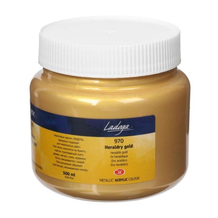 Acrylic artistic art 500 ml, ZHK "Ladoga" Metallic gold heraldry, 7624970-1