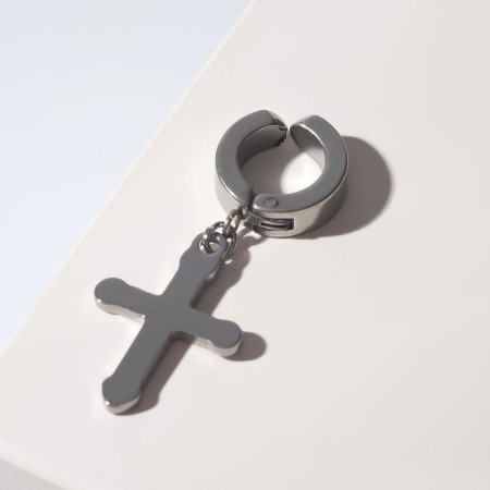 Mono-serg "Cross" with a tip, the color of silver