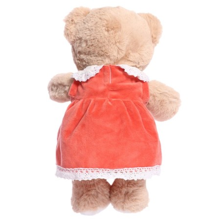 Soft toy "Bear" in a red dress, 30 cm-2