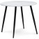 Wooden abylin table metal, white marble/black 90x90x76 cm
