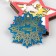 Christmas tree toy "Red Star with deer", from batteries, glow of warm white