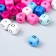 Beads for creativity tree "Alphabet on cubes" Pastel set 40 pcs 1x1x1 cm