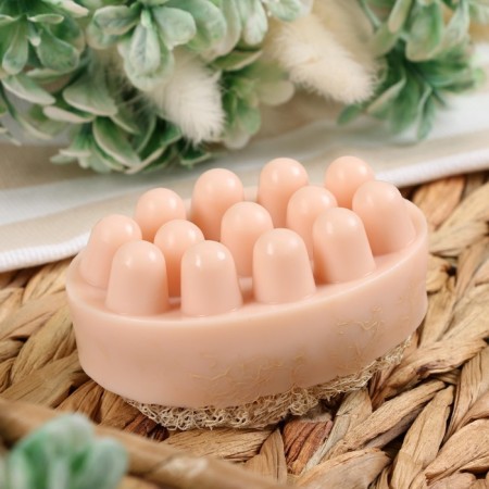 Massage soap with Luffa "Vanil" 100 g "Dobroparov" Beige