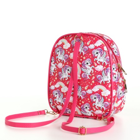 The backpack is unicorn, 20*8*23, lightning department, n/pocket, pink-5
