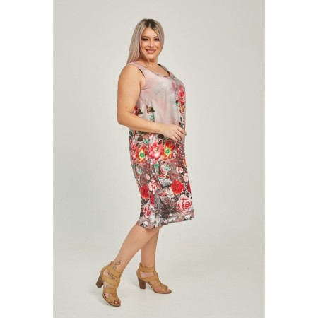 Sarafan female, size 64, gray color-3