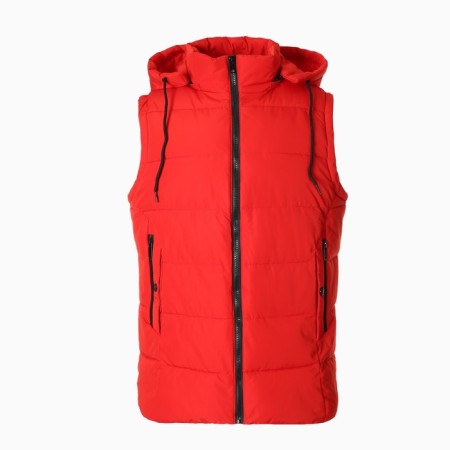 Warm vest of men's, red color, size 48-7
