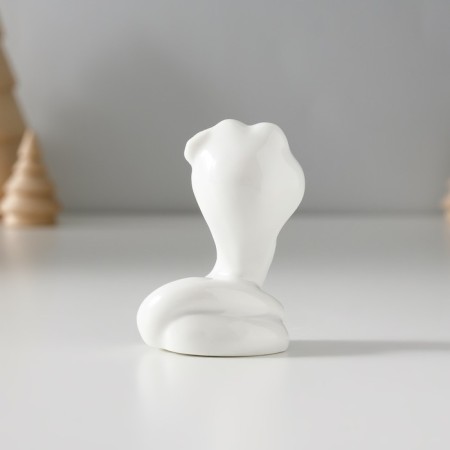 Souvenir Ceramics "Snake with Flower" with gold 2.7x4x6 cm-3