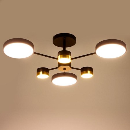 Chandelier 86507/6 LED 63W 3000-6000K Black-gold 72x72x23 cm Bayerlux-2