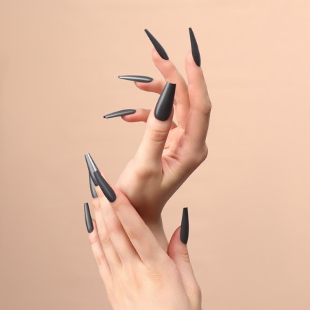 Follow nails "Strict ladies", 100 pcs, the shape of the ballerina, in the container, multi -colored-3