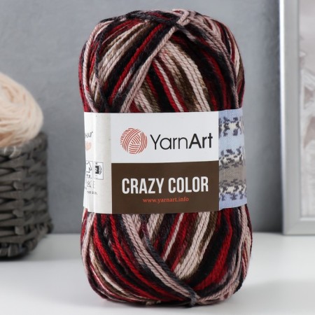 Yarn "Crazy Color" 25% wool, 75% acrylic 260m/100g (156)