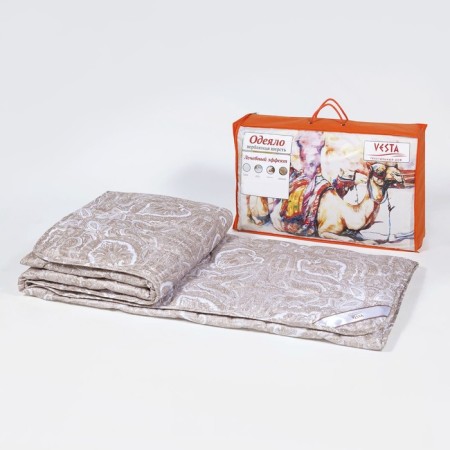 Lighting blanket 140x205 cm, camel wool, tick fabric, p/e 100%-4
