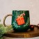 New Year! New Year's ceramic "gift" mug, 600 ml, green color
