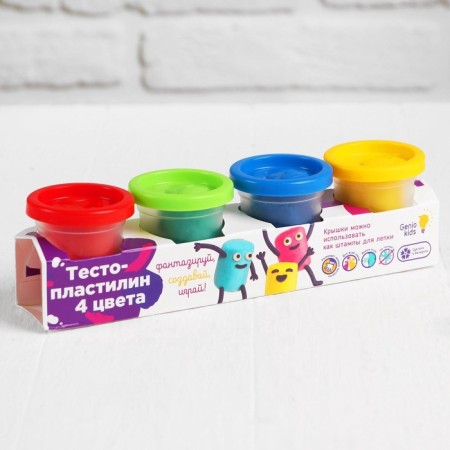 Set for children's creativity "test-plastilin, 4 colors"-1