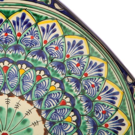 Largan Rishtan ceramics "Patterns", 25 cm, square, blue, mix-4