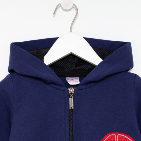 Overalls for a boy, blue color/machine, height 86 cm-1