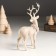 Polystone souvenir "Silver deer with a wreath on the neck" 8.6x4.5x15 cm