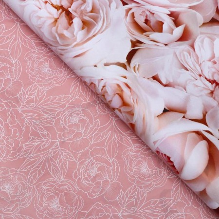 Glossy paper bilateral "peonies", 0.5 x 0.7 m-1