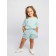 Children's jump (T-shirt, shorts), height 92-98 cm, mint color