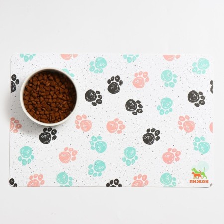 A rug for a bowl of "dope" with a non -slip base of 43 x 28 cm "paws"-2