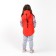 Children's vest, red color, height 104-110 cm
