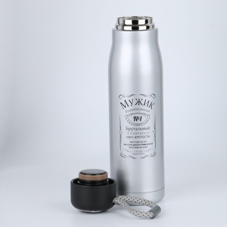 Thermos, 600 ml, traveller "man No. 1", retains heat 10 h 26 x 7 cm-1
