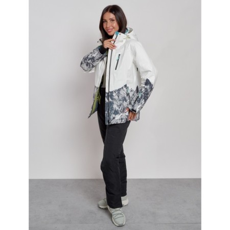 Ski costume female winter, size 44, white color-10