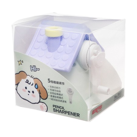 Mechanical sharpener with a container, 5 types of sharpening, white house-9