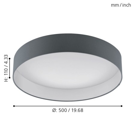 Palomaro 24W LED LED smoky 50x50x11cm-3