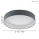 Palomaro 24W LED LED smoky 50x50x11cm
