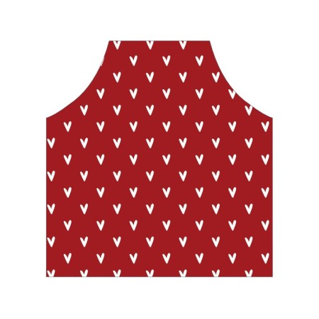 Apron of a kitchen with a photo print "White hearts", adjustable, size OS-2