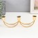 Summary Metal for 3 candles "swing" gold 8x4x26 cm