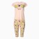 Female homemade set (T -shirt/Bridges), peach color, size 44