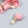 Decor for creativity Textile "Flower with pearls. Pink" set 10 pcs 2.5 cm