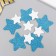 Decor "Zvezda" Blue, White Foam Glitter 5 and 3 cm (set 10 pcs)