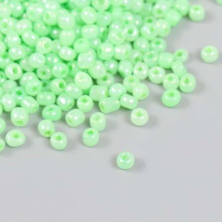 Glass beads 6/0 "green tea" translucent mother -of -pearl 450 gr