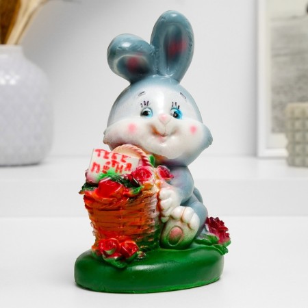 The piggy bank "Roose basket" 17cm gray,-1