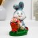 The piggy bank "Roose basket" 17cm gray,