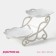 A dish for a cake and cakes 2-tier shade "Vivien", d = 22 cm, 36 × 22 × 19.5 cm, white color