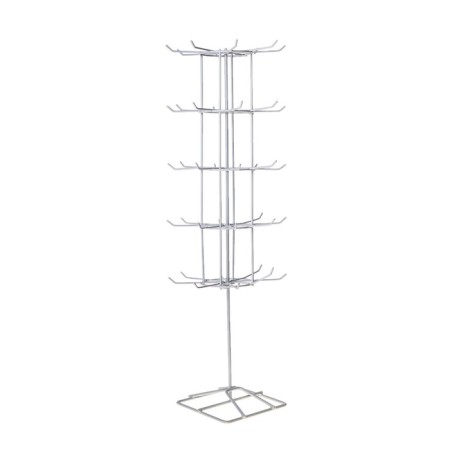 Turntable, 5 tiers of 8 hooks, 20 × 20 × 61, white color-1