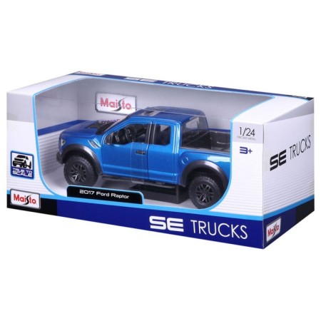 MASTO DIE-CAST 2017 Ford F-150 Raptor machine, opening doors, 1:24, blue color-11