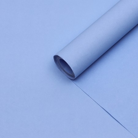 Paper for decor and floristry, craft, blue, plain, bilateral, roll 1 pc., 0.7 x 10 m